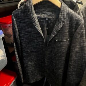 John Varvatos Charcoal Textured Blazer